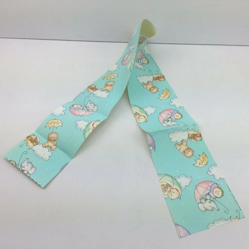 Baby Shower Gender Reveal Neutral Gift Printed Wrapping Paper Present Pink Blue